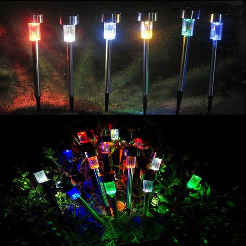 12pcs 솔 라 잔디 빛 야외 정원 마당 풍경 램프 통로 산책로 조명에 대 한 빌라 지상 플러그 램프